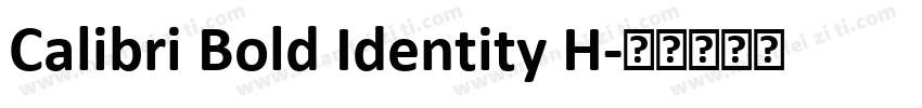 Calibri Bold Identity H字体转换